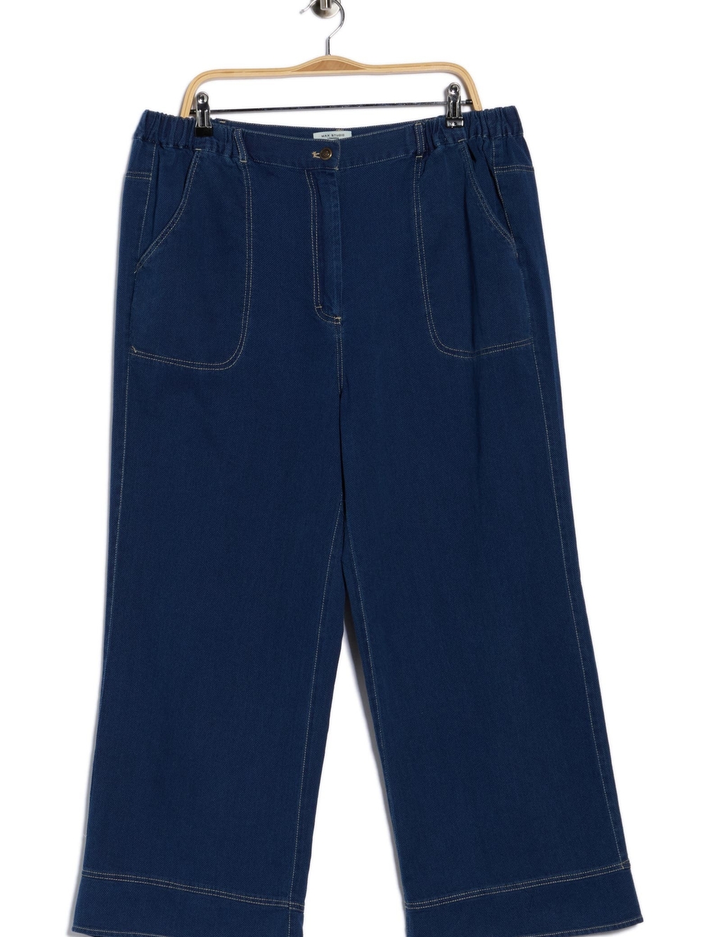 Max Studio Wide-Leg Jeans in Deep Navy